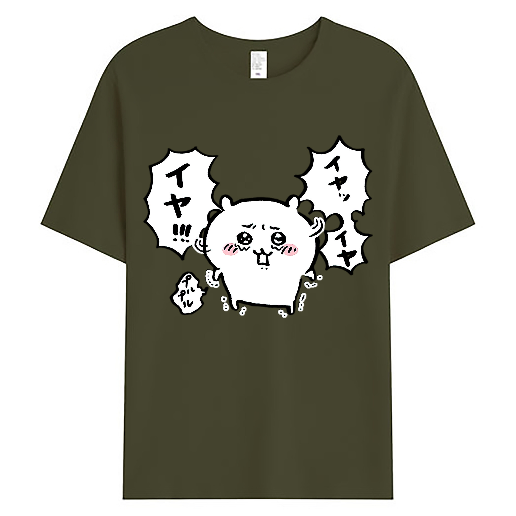 （画像用） ちいかわ ちいかわ Chii-kawa chiikawa 綿100％ メンズ半袖Tシャツ｜肌触りやわらか＆通気性